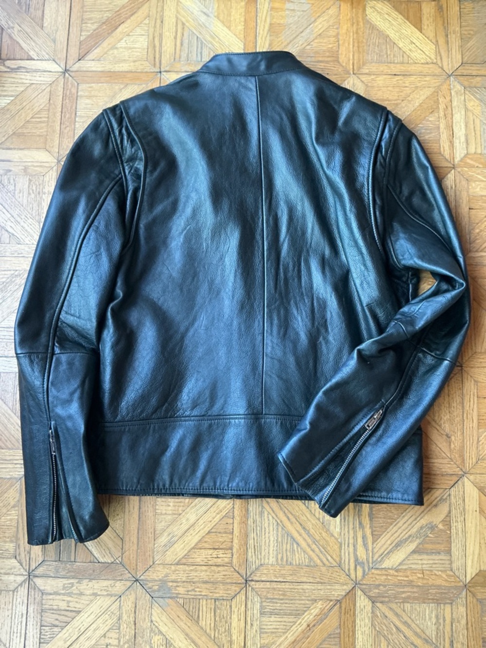 LEVI’S MADE & CRAFTED..Black Leather Biker Jacket - Picture 3 of 7